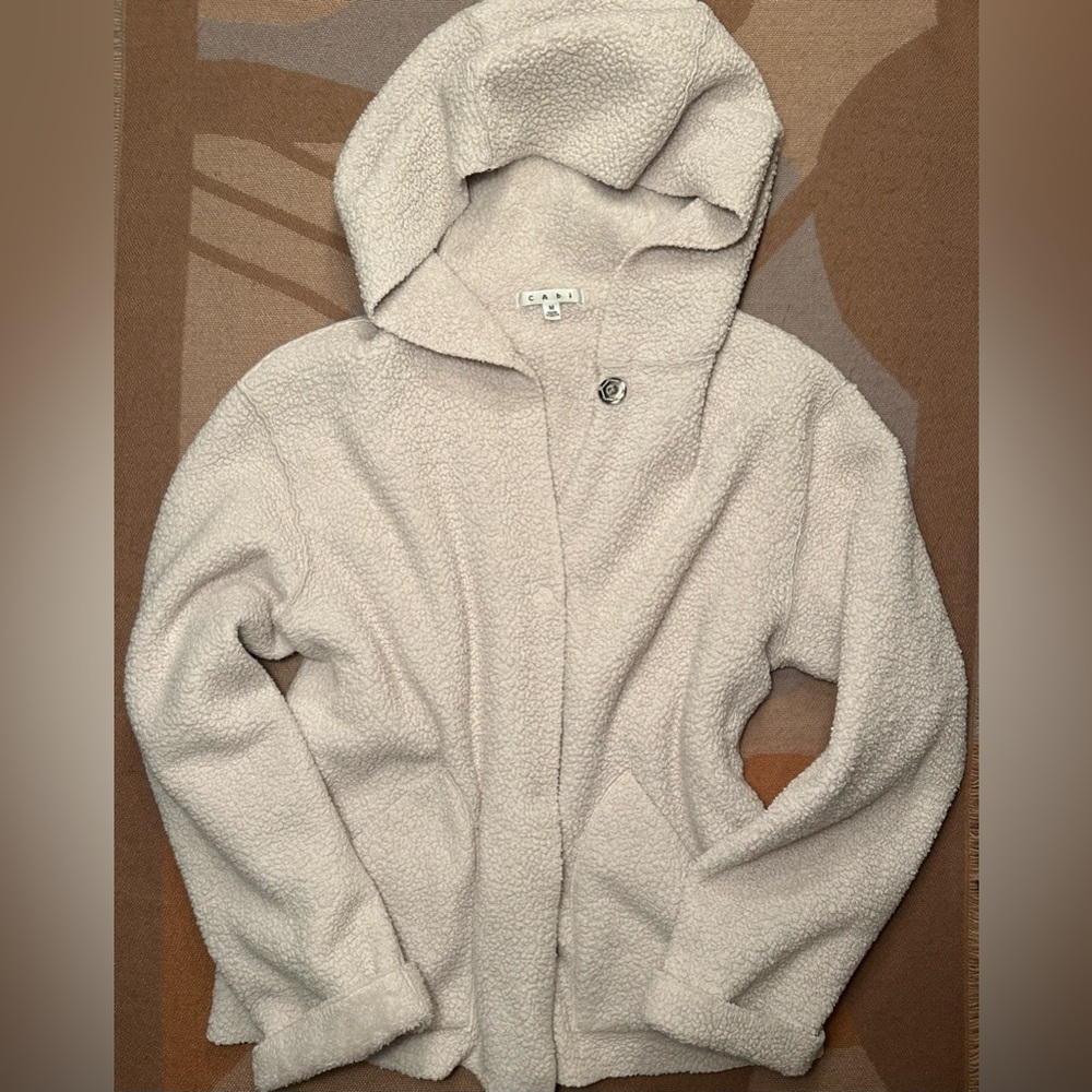 EUC CAbi cream Sherpa Hoodie, M